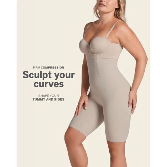 LEONISA Shapewear NWT Contour Pro Extra High Waisted Firm Shaper Short Small - Picture 4 of 7